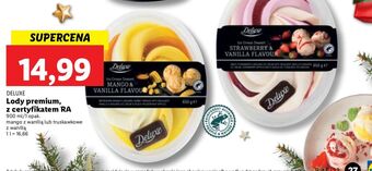 Lidl Lody wanilia i truskawka deluxe oferta