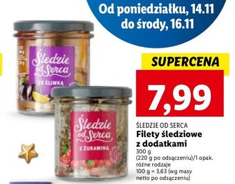 Lidl Śledzie od serca z żurawiną contimax oferta