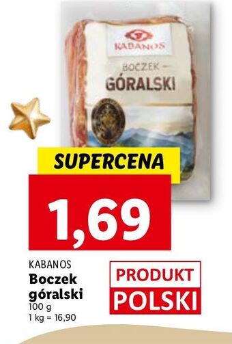 Lidl Boczek góralski kabanos oferta