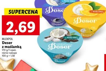Lidl Deser z maślanką tarta cytrynowa mlekpol oferta