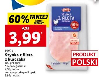 Lidl Szynka z fileta plastry pikok oferta