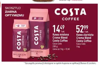 E.Leclerc Kawa costa coffee crema blend oferta