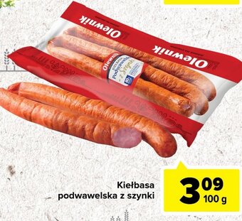 Carrefour Olewnik, kiełbasa podwawelska z szynki, 100g oferta