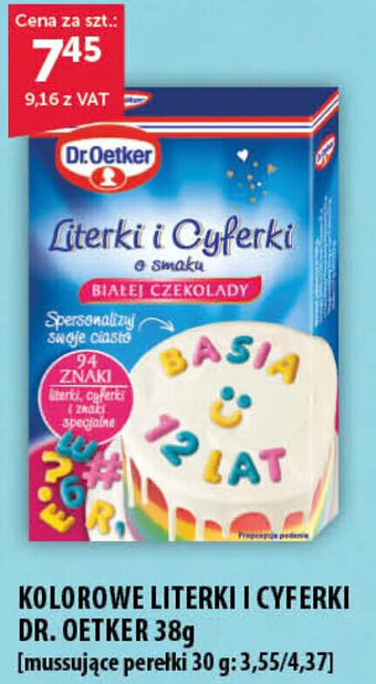 Dr. Oetker, kolorowe literki i cyferki, 38g