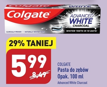 ALDI Colgate advanced white aktywny węgiel pasta do zębów 100 ml oferta