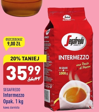ALDI Segafredo zanetti intermezzo kawa palona ziarnista 1000 g oferta