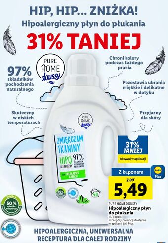 Lidl Płyn do płukania hipoalergiczny pure home doussy oferta
