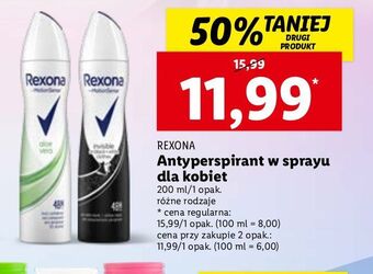 Lidl Antyperspirant rexona aloe vera oferta