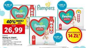 Lidl Pieluszki dla dzieci 4 pampers pants oferta