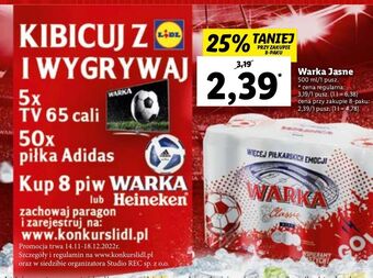 Lidl Piwo warka oferta