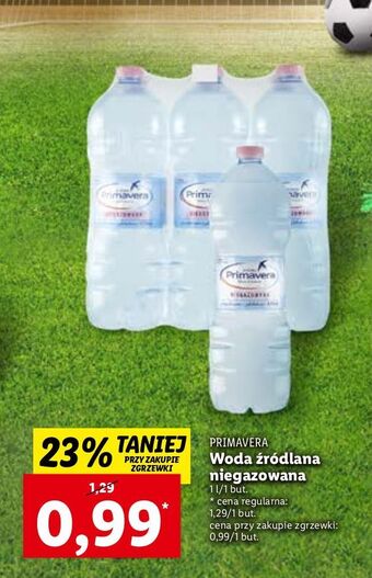 Lidl Woda niegazowana primavera oferta