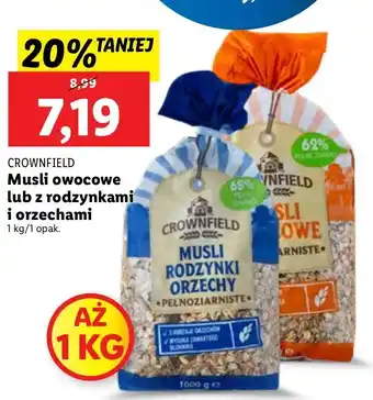 Lidl Musli owocowe pełnoziarniste crownfield oferta