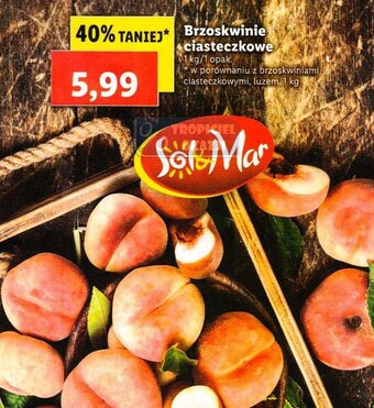 Lidl Brzoskwinie ciasteczkowe 1kg oferta