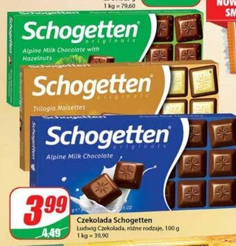 Dino Czekolada alpine milk with hazelnuts schogetten oferta