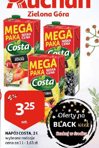Auchan Napój czarna porzeczka costa oferta