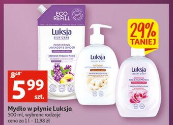 Auchan Mydło w płynie cotton milk & provitamin b5 luksja creamy soft oferta