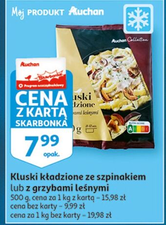 Auchan Kluski kładzione ze szpinakiem auchan collection oferta