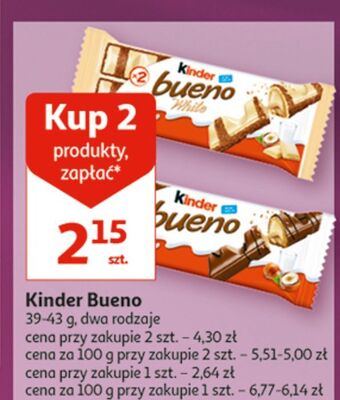 Auchan Baton kinder bueno white oferta