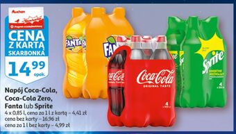 Auchan Napój coca-cola zero oferta
