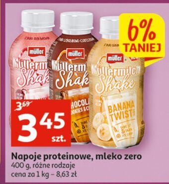 Auchan Napój mleczny banana twist mullermilch shake oferta
