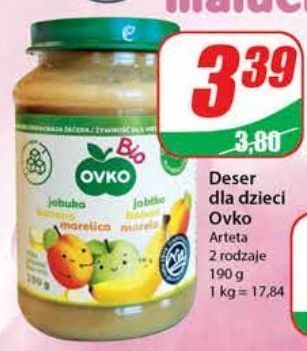Dino Deser jabłko banan morela po 4 miesiącu bio ovko oferta