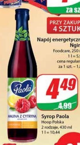 Dino Syrop malina z cytryną paola oferta