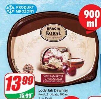 Dino Lody śmietankowe z wiśniami i sosem wiśniowym bracia koral jak dawniej oferta