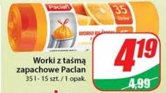 Dino Worki na śmieci 35 l pomarańczowe paclan oferta