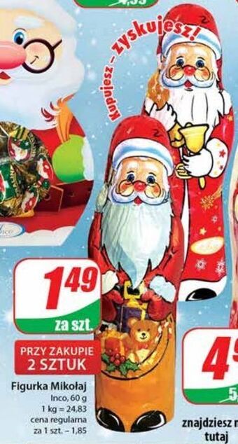 Dino Mikołaj z czekolady inco oferta