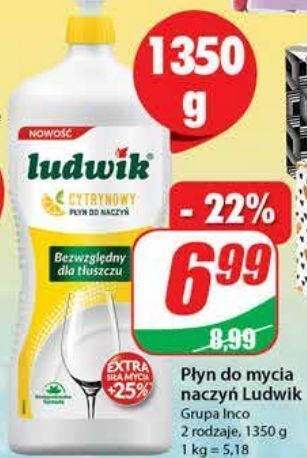 Dino Płyn do mycia naczyń cytrynowy ludwik oferta