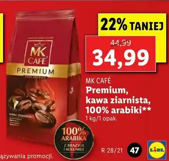 Lidl Premium, kawa ziarnista, 100% arabiki oferta