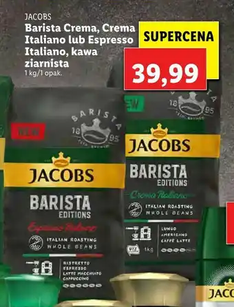 Lidl Barista Crema, Crema Italiano lub Espresso Italiano, kawa ziarnista oferta