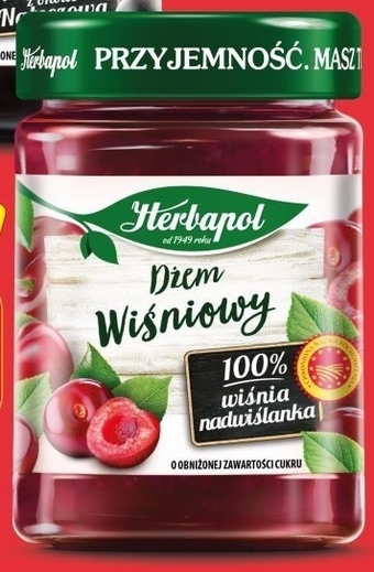 Społem Herbapol dżem wiśniowy o obniżonej zawartości cukru 280 g oferta