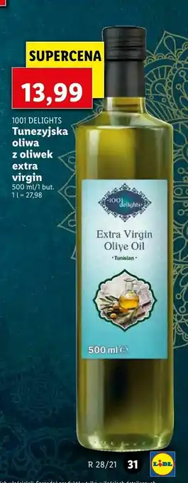 Lidl Tunezyjska oliwa z oliwek extra virgin oferta