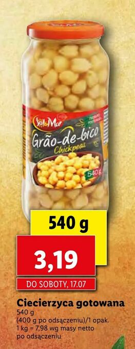 Lidl Ciecierzyca gotowana oferta