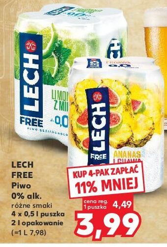 Kaufland Piwo lech free limonka z miętą oferta