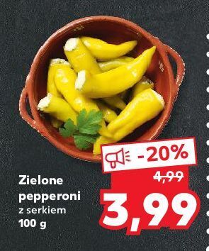 Kaufland Pepperoni zielone z serkiem oferta