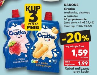 Kaufland Jogurt truskawka saszetka danone gratka oferta