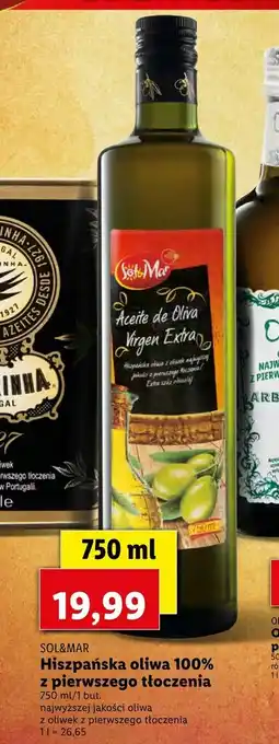 Lidl Hiszpańska oliwa 100% z pierwszego tłoczenia oferta