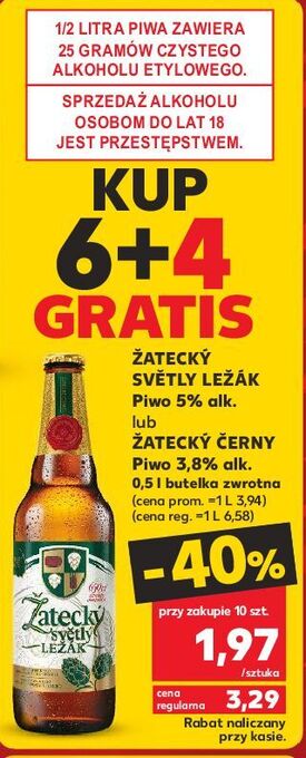 Kaufland Piwo zatecky cerny oferta
