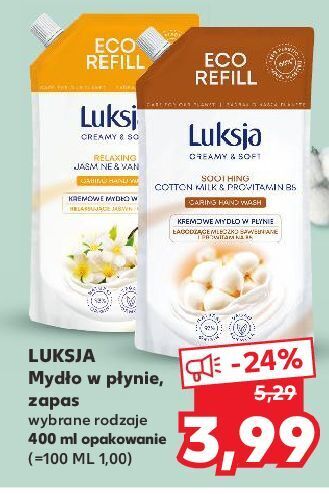Kaufland Mydło relaxing jasmine & vanilla luksja creamy soft oferta