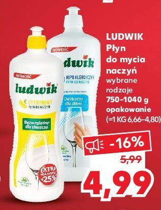 Kaufland Płyn do mycia naczyń cytrynowy ludwik oferta