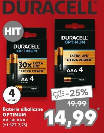 Kaufland Baterie aaa duracell optimum oferta