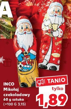 Kaufland Mikołaj z czekolady inco oferta