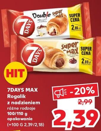 Kaufland Rogal z nadzieniem kakaowym 7 days super max oferta