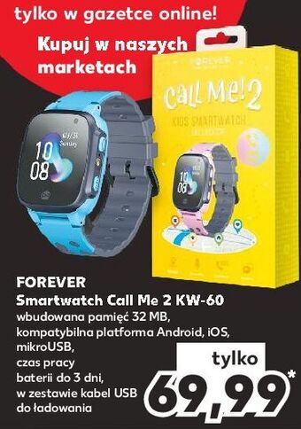 Kaufland Smartwatch igo kw60 niebieski forever oferta