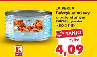 Kaufland Tuńczyk sałatkowy w sosie własnym la perla oferta