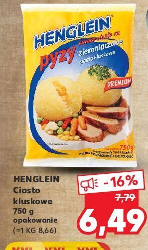 Kaufland Ciasto kluskowe pyzy ziemniaczane henglein oferta