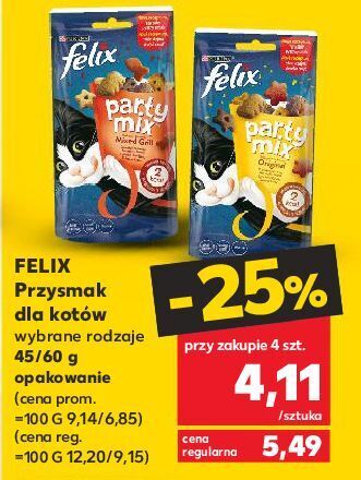 Kaufland Karma dla kotów original mix purina felix party mix oferta