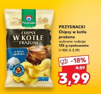 Kaufland Chipsy w kotle prażone z solą morską przysnacki oferta